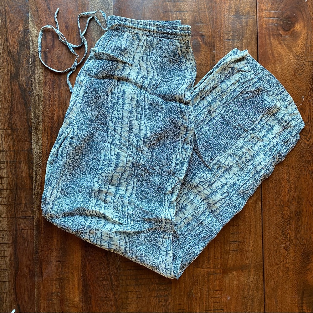 Sun Streak Retro Snakeskin Beach Pants - Small